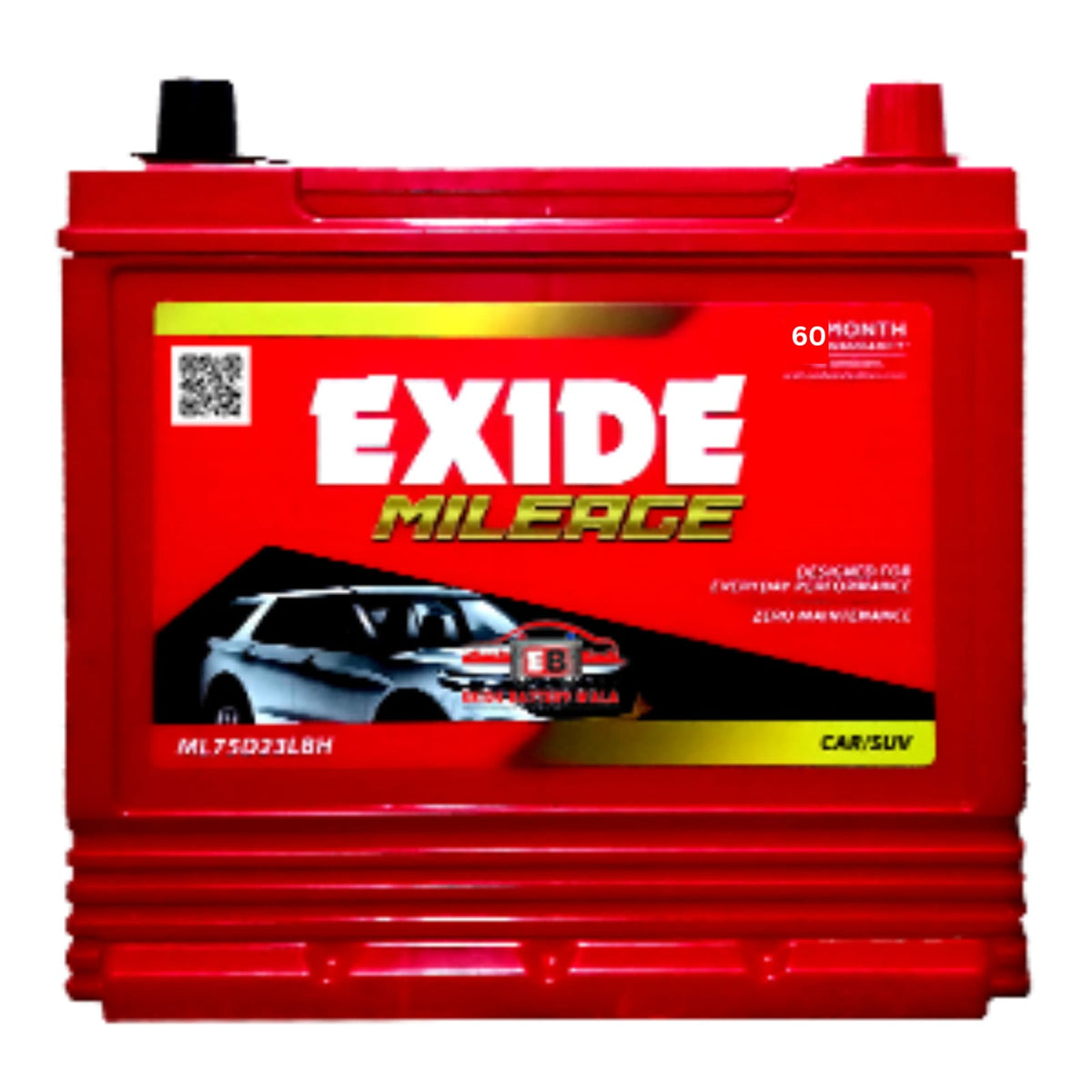 Exide Mileage ML75D23LBH