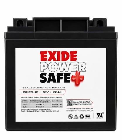 Exide Powersafe Plus SMF Battery EP26 12V 26Ah