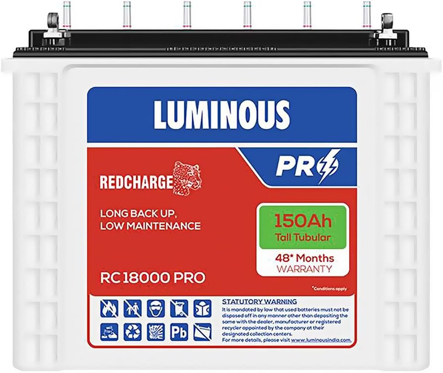 Luminous Red Charge RC 18000 tall tubular battery