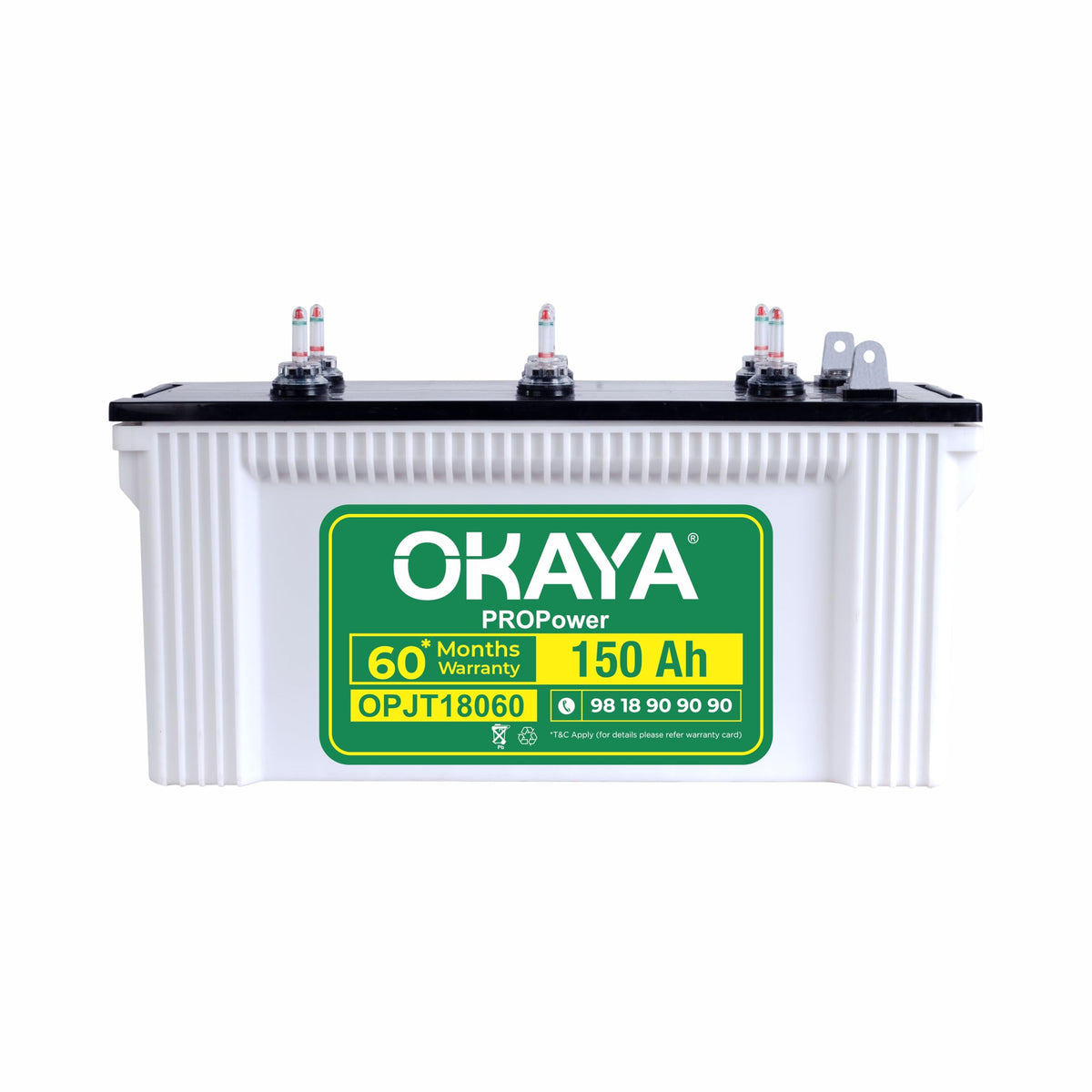 Okaya PowerON OPJT18060 Jumbo Tubular Inverter Battery 150Ah