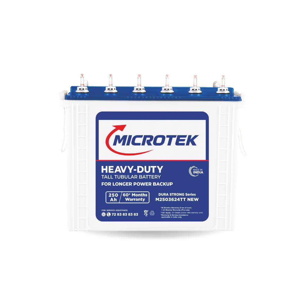 Microtek Dura Strong M2503624TT - Tall Tubular Inverter Battery 250Ah