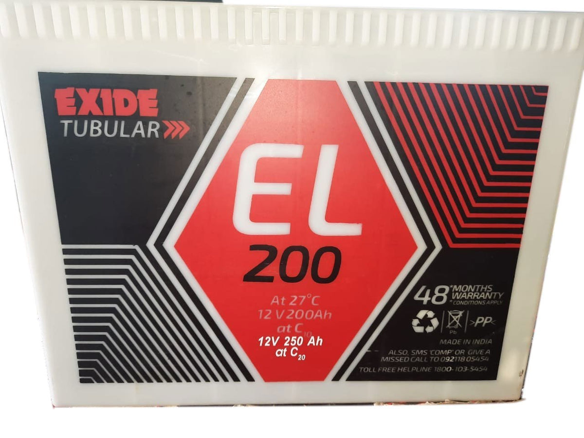 Exide EL200 200Ah tall tubular inverter battery
