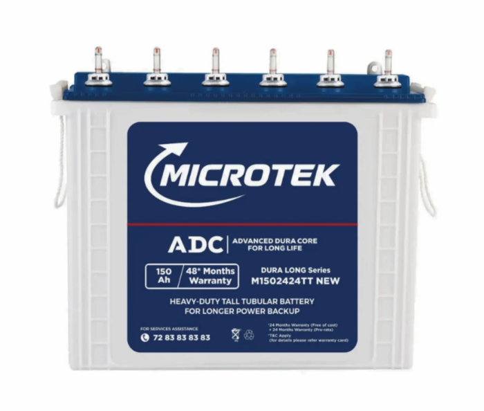 Microtek Dura Long M1402424TT - 140Ah Tall Tubular Inverter Battery